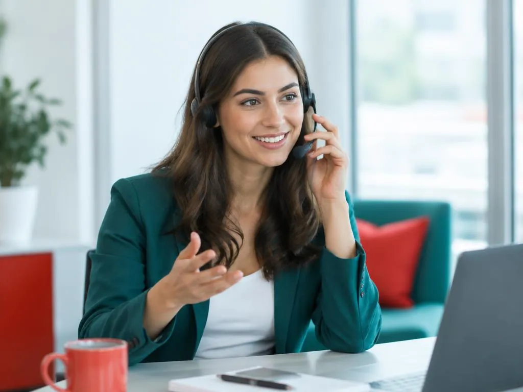 Finance agent on a call explaining auto financing